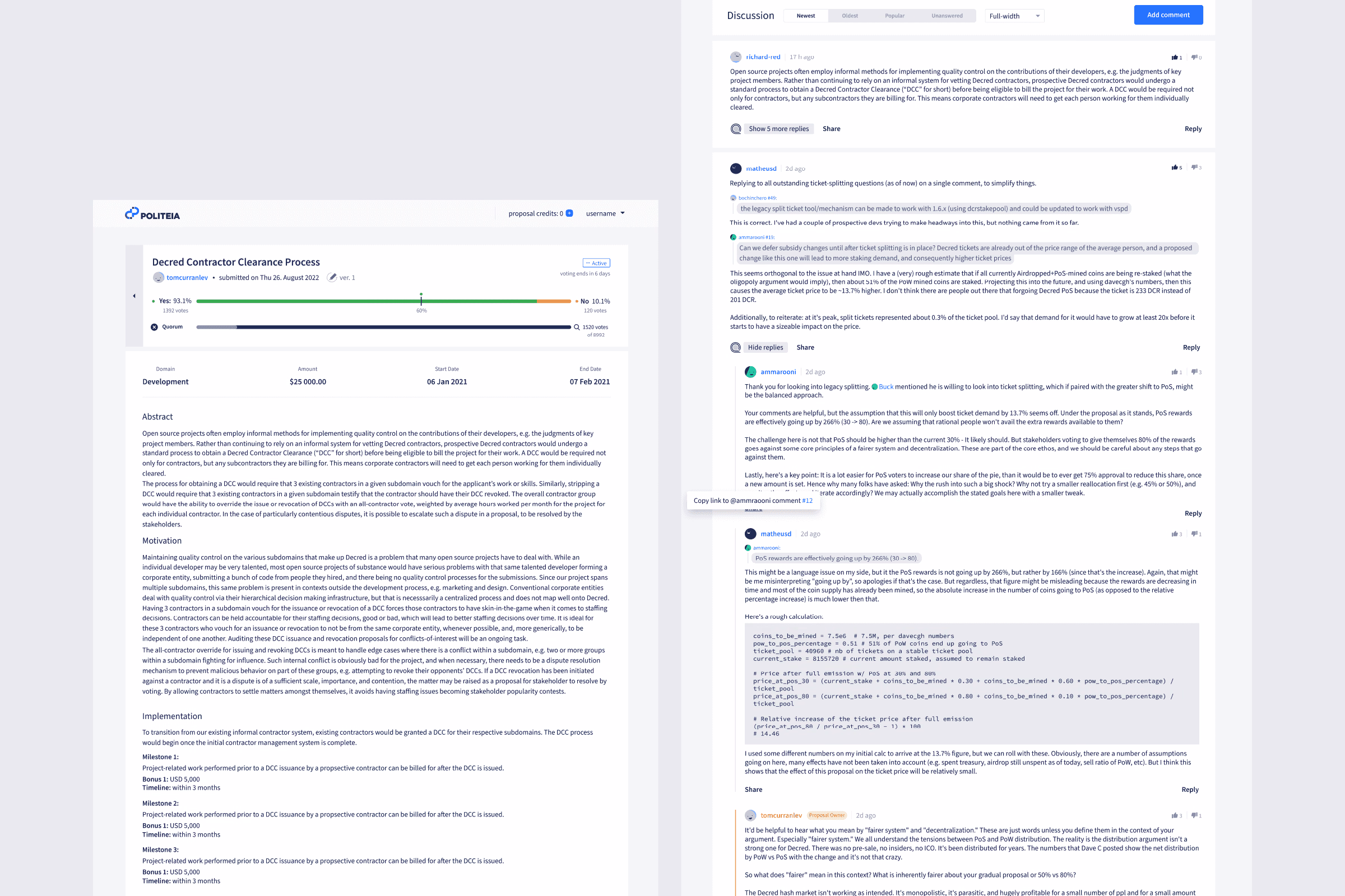 Decred project work
